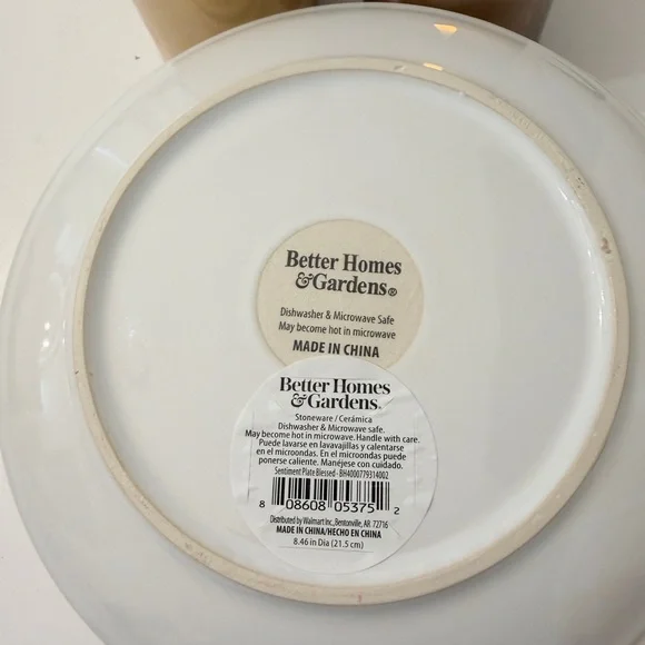 Better Homes And Gardens Cream 'Grateful' Dinner Plate - Picture 7 of 7
